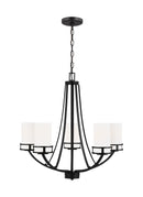 Generation Lighting - 3121605EN3-112 - Five Light Chandelier - Robie - Midnight Black