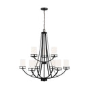 Generation Lighting - 3121609-112 - Nine Light Chandelier - Robie - Midnight Black