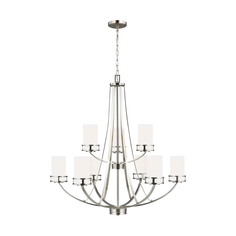 Generation Lighting - 3121609-962 - Nine Light Chandelier - Robie - Brushed Nickel