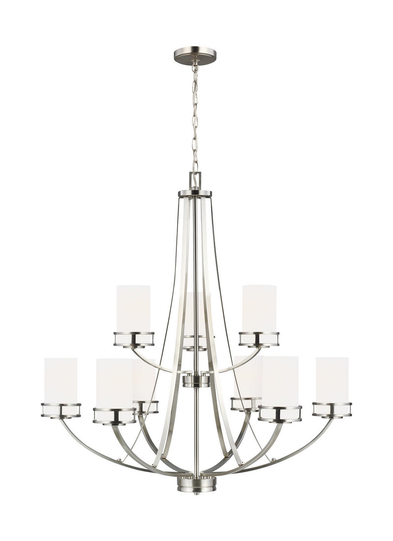 Generation Lighting - 3121609EN3-962 - Nine Light Chandelier - Robie - Brushed Nickel