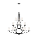 Generation Lighting - 3121612-112 - 12 Light Chandelier - Robie - Midnight Black