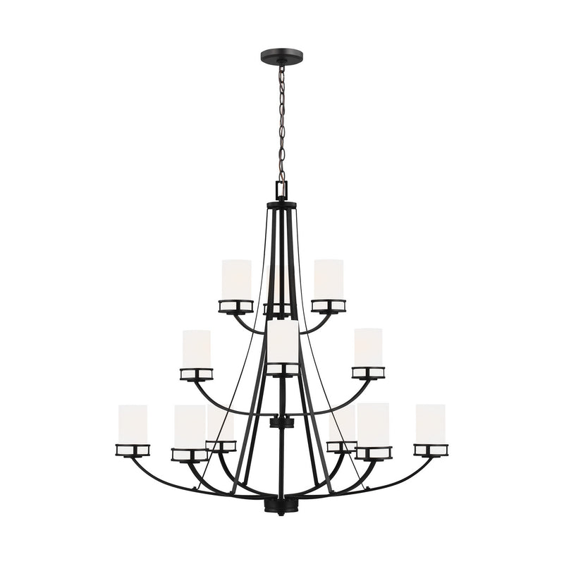 Generation Lighting - 3121612-112 - 12 Light Chandelier - Robie - Midnight Black