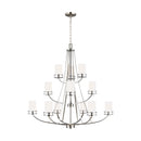 Generation Lighting - 3121612-962 - 12 Light Chandelier - Robie - Brushed Nickel