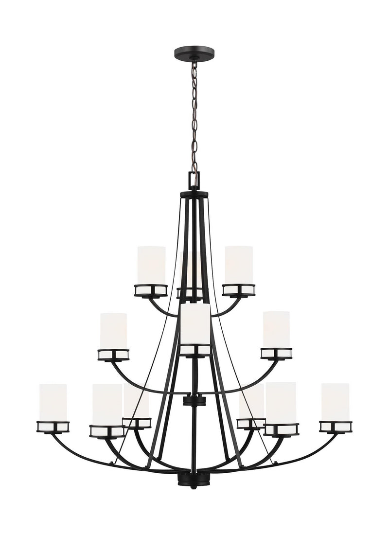 Generation Lighting - 3121612EN3-112 - 12 Light Chandelier - Robie - Midnight Black