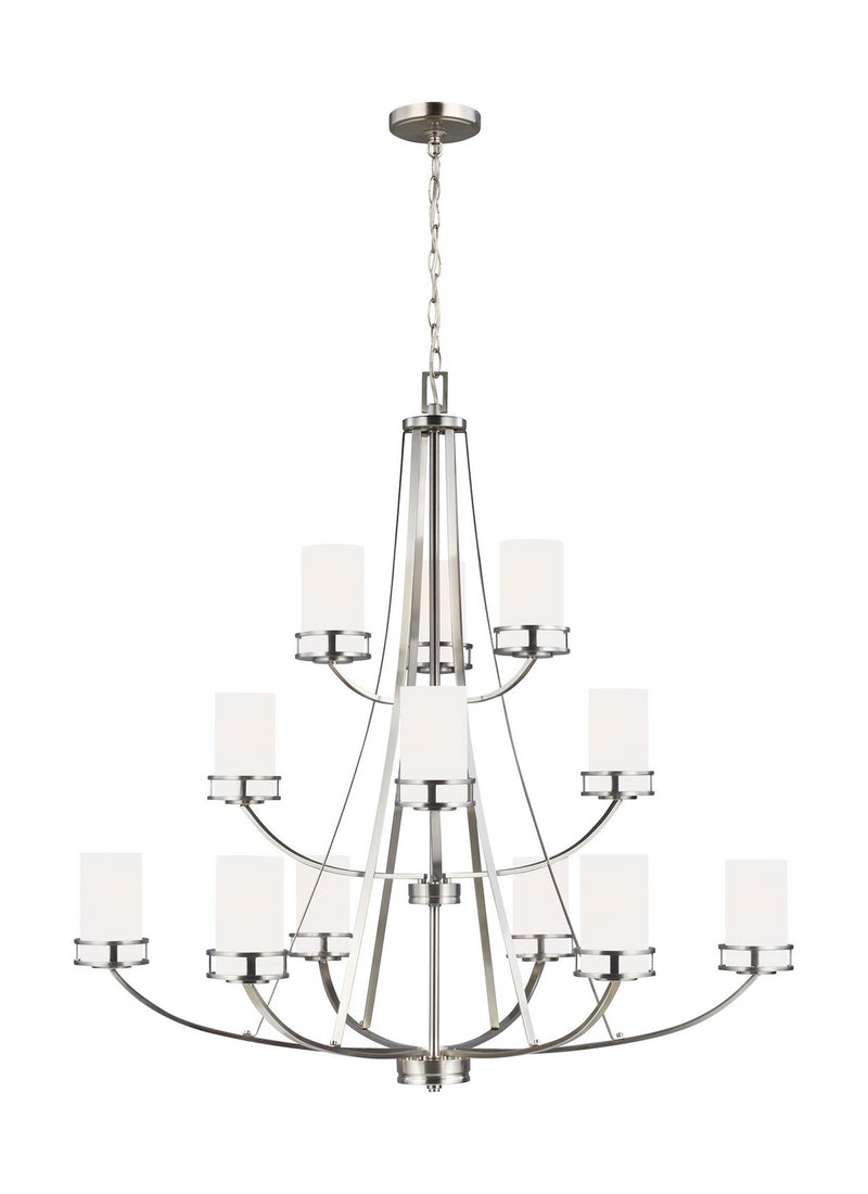 Generation Lighting - 3121612EN3-962 - 12 Light Chandelier - Robie - Brushed Nickel