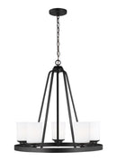 Generation Lighting - 3130705EN3-112 - Five Light Chandelier - Kemal - Midnight Black