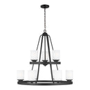 Generation Lighting - 3130709-112 - Nine Light Chandelier - Kemal - Midnight Black