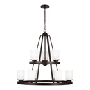 Generation Lighting - 3130709-710 - Nine Light Chandelier - Kemal - Bronze