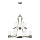 Generation Lighting - 3130709-962 - Nine Light Chandelier - Kemal - Brushed Nickel