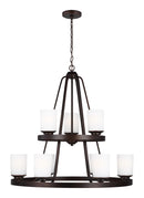 Generation Lighting - 3130709EN3-710 - Nine Light Chandelier - Kemal - Bronze