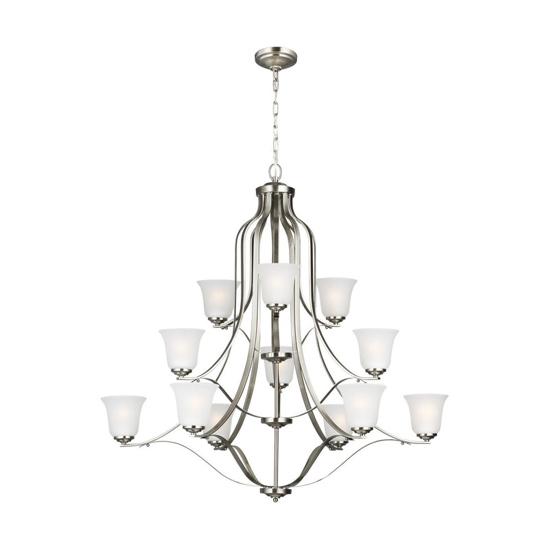 12 Light Chandelier<br /><span style="color:#4AB0CE;">Entrega: 4-10 dias en USA</span><br /><span style="color:#4AB0CE;font-size:60%;">PREGUNTE POR ENTREGA EN PANAMA</span><br />Collection: Emmons<br />Finish: Brushed Nickel