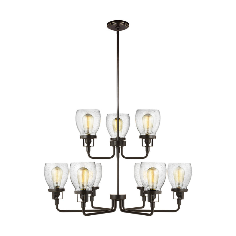 Nine Light Chandelier<br /><span style="color:#4AB0CE;">Entrega: 4-10 dias en USA</span><br /><span style="color:#4AB0CE;font-size:60%;">PREGUNTE POR ENTREGA EN PANAMA</span><br />Collection: Belton<br />Finish: Bronze