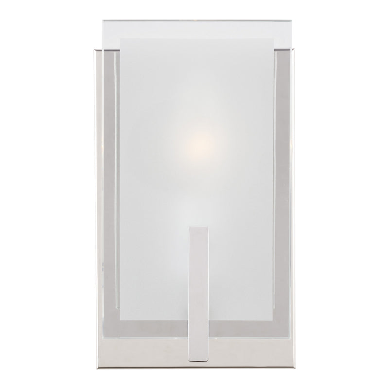 One Light Wall / Bath Sconce<br /><span style="color:#4AB0CE;">Entrega: 4-10 dias en USA</span><br /><span style="color:#4AB0CE;font-size:60%;">PREGUNTE POR ENTREGA EN PANAMA</span><br />Collection: Syll<br />Finish: Chrome
