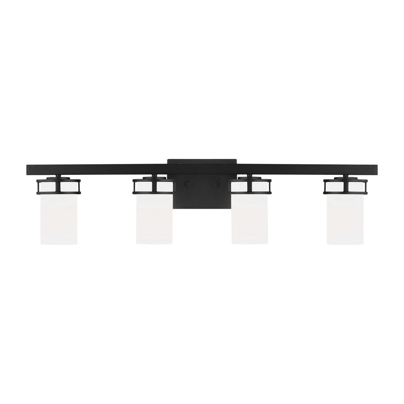 Generation Lighting - 4421604-112 - Four Light Wall / Bath - Robie - Midnight Black