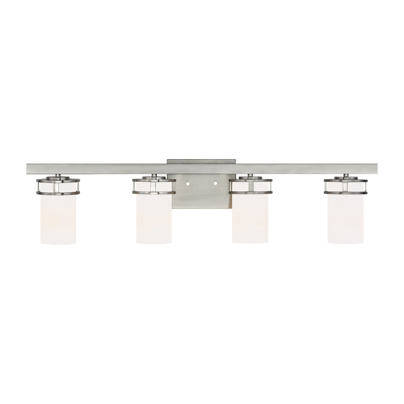 Generation Lighting - 4421604-962 - Four Light Wall / Bath - Robie - Brushed Nickel