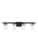 Generation Lighting - 4421604EN3-112 - Four Light Wall / Bath - Robie - Midnight Black