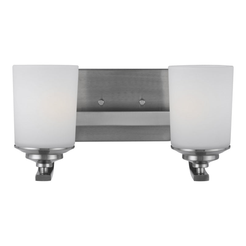 Generation Lighting - 4430702-962 - Two Light Wall / Bath - Kemal - Brushed Nickel