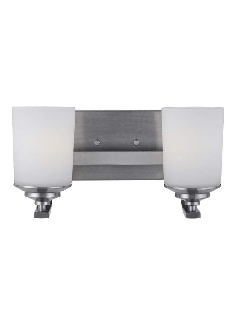 Generation Lighting - 4430702EN3-962 - Two Light Wall / Bath - Kemal - Brushed Nickel