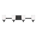 Generation Lighting - 4430704-112 - Four Light Wall / Bath - Kemal - Midnight Black