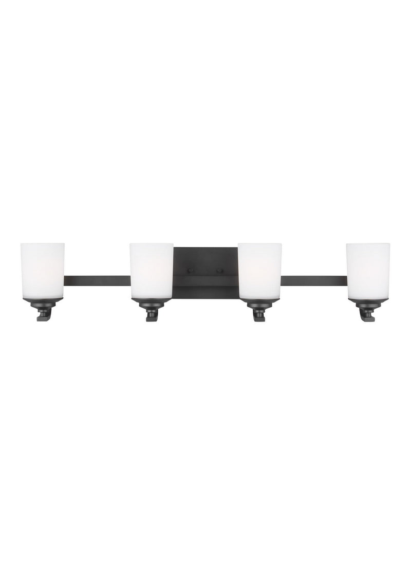 Generation Lighting - 4430704EN3-112 - Four Light Wall / Bath - Kemal - Midnight Black