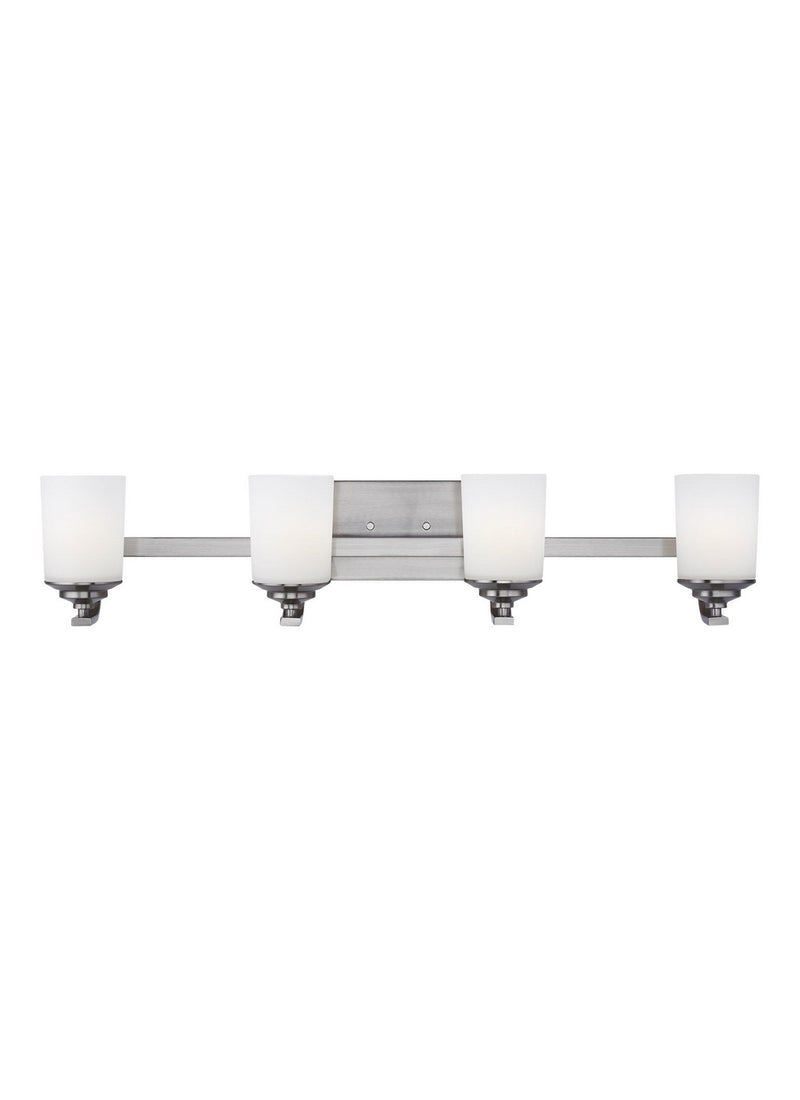 Generation Lighting - 4430704EN3-962 - Four Light Wall / Bath - Kemal - Brushed Nickel