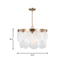 Six Light Pendant<br /><span style="color:#4AB0CE;">Entrega: 4-10 dias en USA</span><br /><span style="color:#4AB0CE;font-size:60%;">PREGUNTE POR ENTREGA EN PANAMA</span><br />Collection: Mellita<br />Finish: Satin Brass