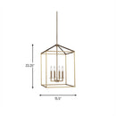 Four Light Hall / Foyer Pendant<br /><span style="color:#4AB0CE;">Entrega: 4-10 dias en USA</span><br /><span style="color:#4AB0CE;font-size:60%;">PREGUNTE POR ENTREGA EN PANAMA</span><br />Collection: Perryton<br />Finish: Satin Brass