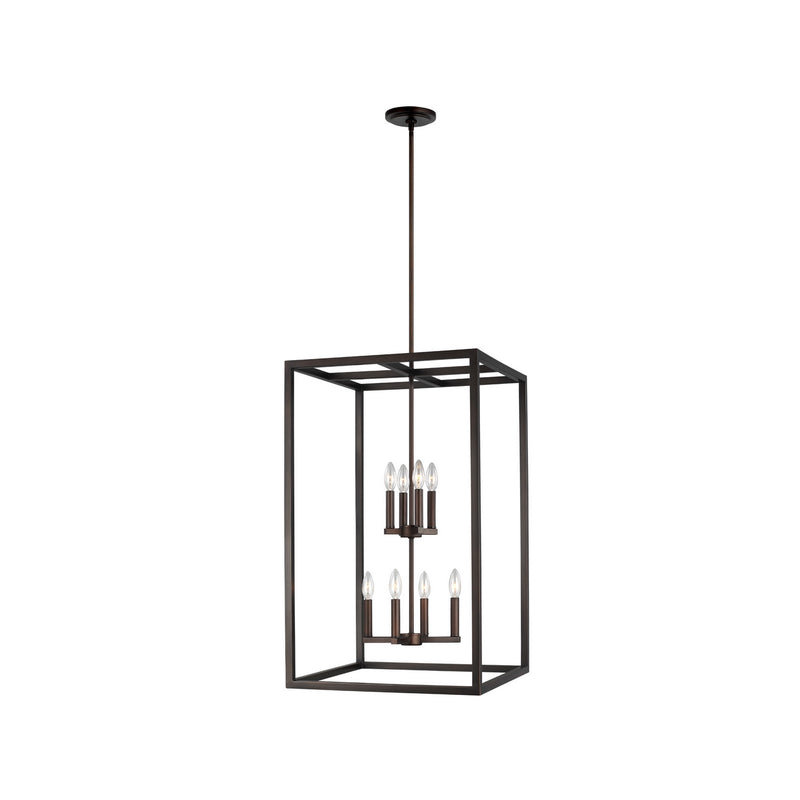 Eight Light Hall / Foyer Pendant<br /><span style="color:#4AB0CE;">Entrega: 4-10 dias en USA</span><br /><span style="color:#4AB0CE;font-size:60%;">PREGUNTE POR ENTREGA EN PANAMA</span><br />Collection: Moffet Street<br />Finish: Bronze