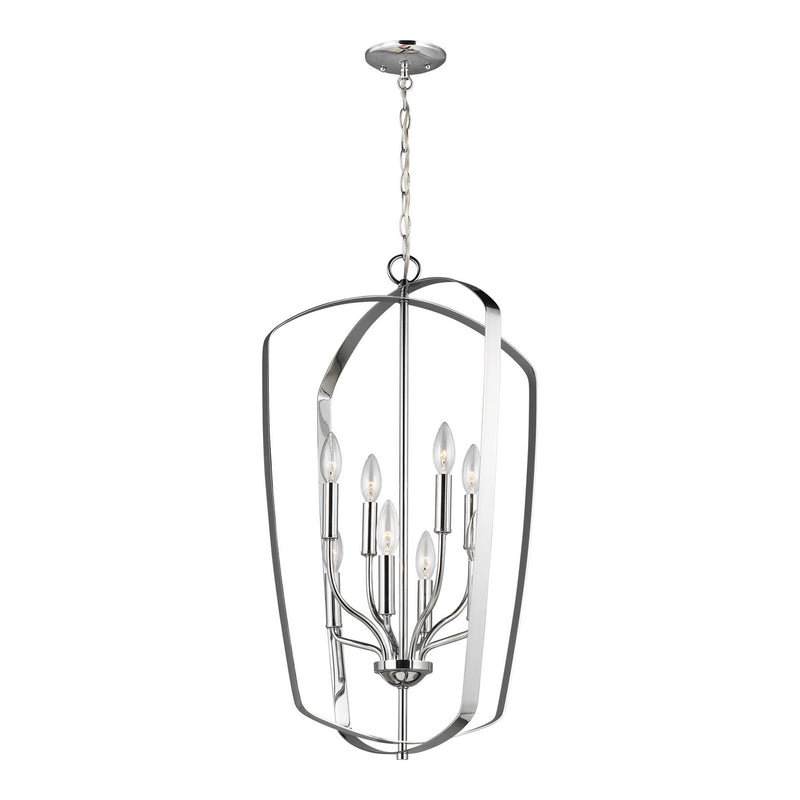 Eight Light Hall / Foyer Pendant<br /><span style="color:#4AB0CE;">Entrega: 4-10 dias en USA</span><br /><span style="color:#4AB0CE;font-size:60%;">PREGUNTE POR ENTREGA EN PANAMA</span><br />Collection: Romee<br />Finish: Chrome