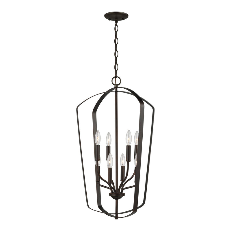 Eight Light Hall / Foyer Pendant<br /><span style="color:#4AB0CE;">Entrega: 4-10 dias en USA</span><br /><span style="color:#4AB0CE;font-size:60%;">PREGUNTE POR ENTREGA EN PANAMA</span><br />Collection: Romee<br />Finish: Bronze