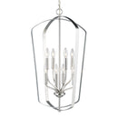 Generation Lighting - 5134908-962 - Eight Light Hall / Foyer Pendant - Romee - Brushed Nickel