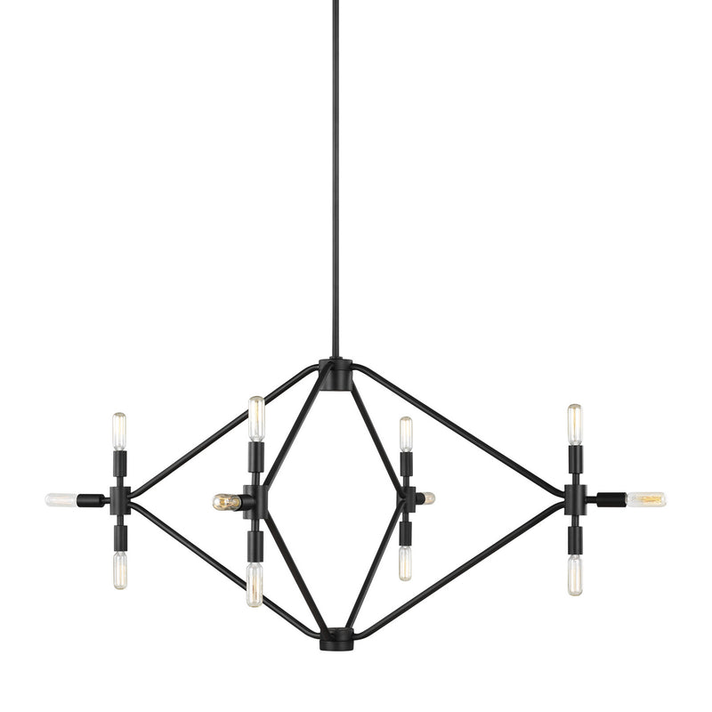 Visual Comfort Studio - 5206712-112 - 12 Light Chandelier - Wyn - Midnight Black