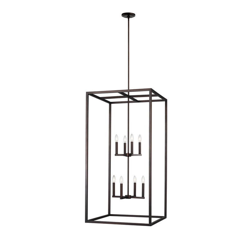 Generation Lighting - 5234508-710 - Eight Light Hall / Foyer Pendant - Moffet Street - Bronze