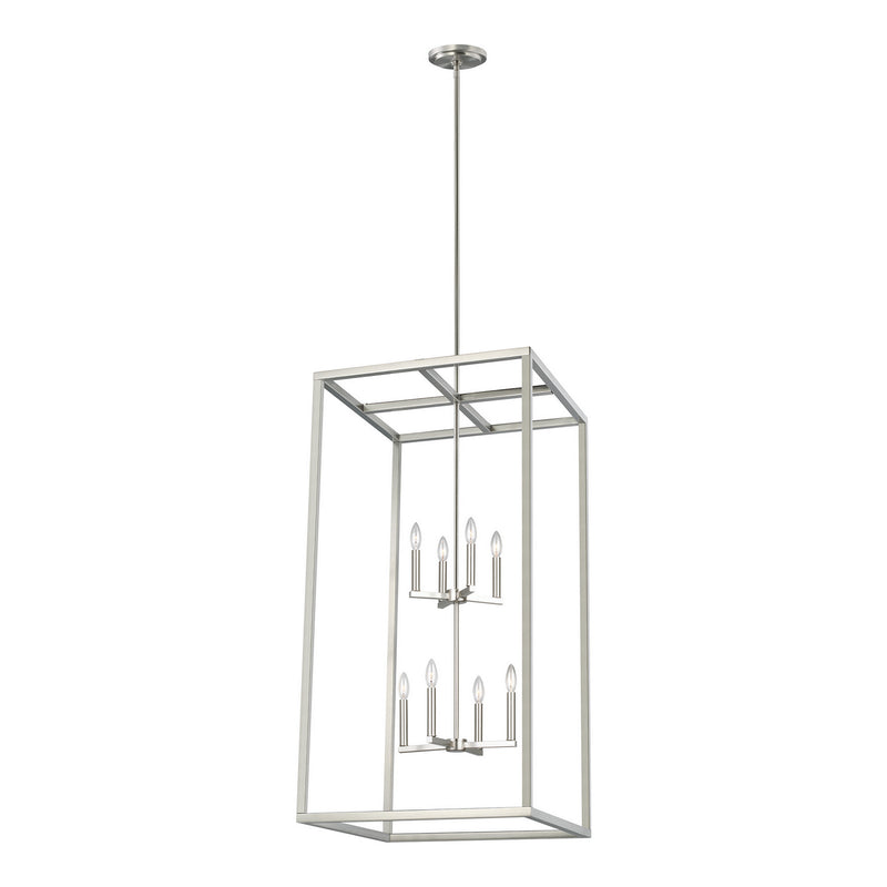 Generation Lighting. - 5234508-962 - Eight Light Hall / Foyer Pendant - Moffet Street - Brushed Nickel