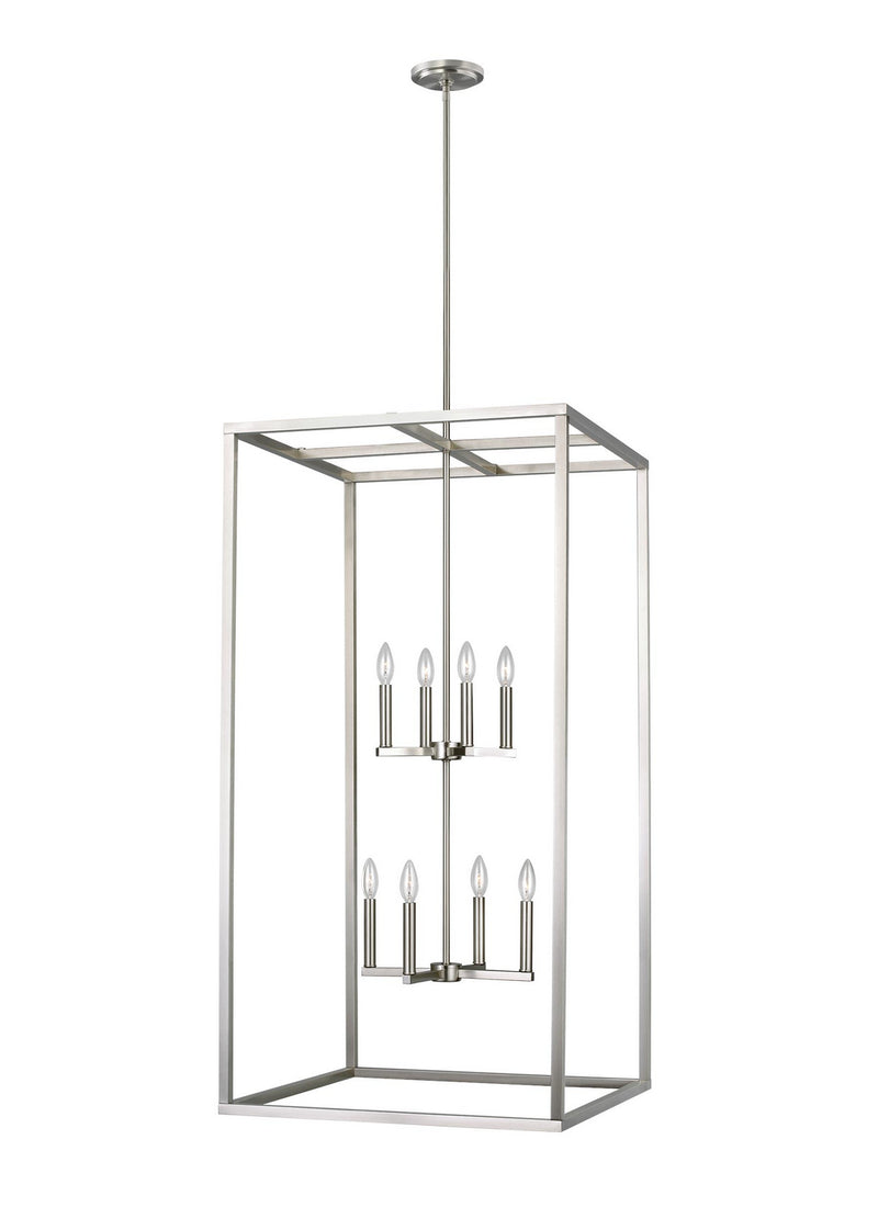 Generation Lighting. - 5234508EN-962 - Eight Light Hall / Foyer - Moffet Street - Brushed Nickel