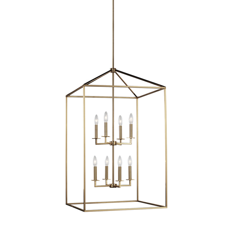 Generation Lighting. - 5315008EN-848 - Eight Light Hall / Foyer - Perryton - Satin Brass