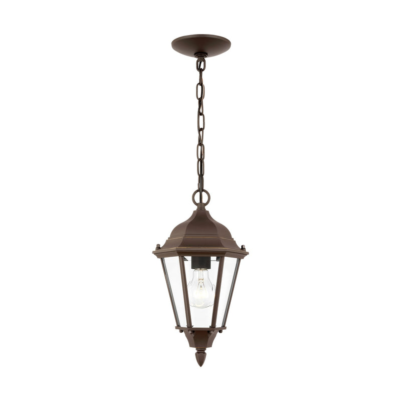 One Light Outdoor Pendant<br /><span style="color:#4AB0CE;">Entrega: 4-10 dias en USA</span><br /><span style="color:#4AB0CE;font-size:60%;">PREGUNTE POR ENTREGA EN PANAMA</span><br />Collection: Bakersville<br />Finish: Antique Bronze