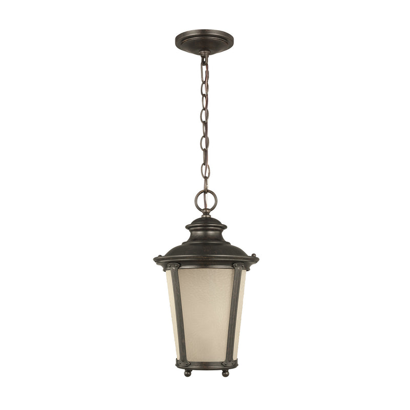 One Light Outdoor Pendant<br /><span style="color:#4AB0CE;">Entrega: 4-10 dias en USA</span><br /><span style="color:#4AB0CE;font-size:60%;">PREGUNTE POR ENTREGA EN PANAMA</span><br />Collection: Cape May<br />Finish: Burled Iron