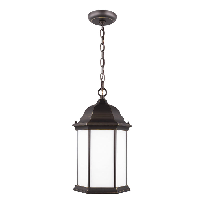 One Light Outdoor Pendant<br /><span style="color:#4AB0CE;">Entrega: 4-10 dias en USA</span><br /><span style="color:#4AB0CE;font-size:60%;">PREGUNTE POR ENTREGA EN PANAMA</span><br />Collection: Sevier<br />Finish: Antique Bronze