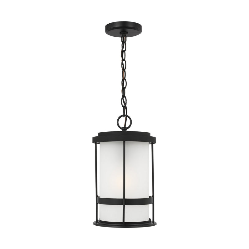 One Light Outdoor Pendant<br /><span style="color:#4AB0CE;">Entrega: 4-10 dias en USA</span><br /><span style="color:#4AB0CE;font-size:60%;">PREGUNTE POR ENTREGA EN PANAMA</span><br />Collection: Wilburn<br />Finish: Black