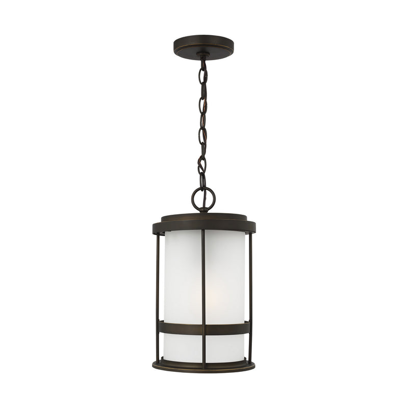 One Light Outdoor Pendant<br /><span style="color:#4AB0CE;">Entrega: 4-10 dias en USA</span><br /><span style="color:#4AB0CE;font-size:60%;">PREGUNTE POR ENTREGA EN PANAMA</span><br />Collection: Wilburn<br />Finish: Antique Bronze