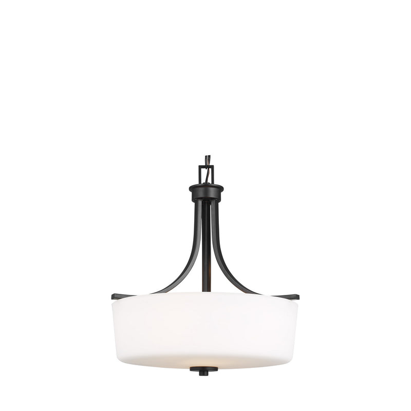 Three Light Pendant<br /><span style="color:#4AB0CE;">Entrega: 4-10 dias en USA</span><br /><span style="color:#4AB0CE;font-size:60%;">PREGUNTE POR ENTREGA EN PANAMA</span><br />Collection: Kemal<br />Finish: Midnight Black
