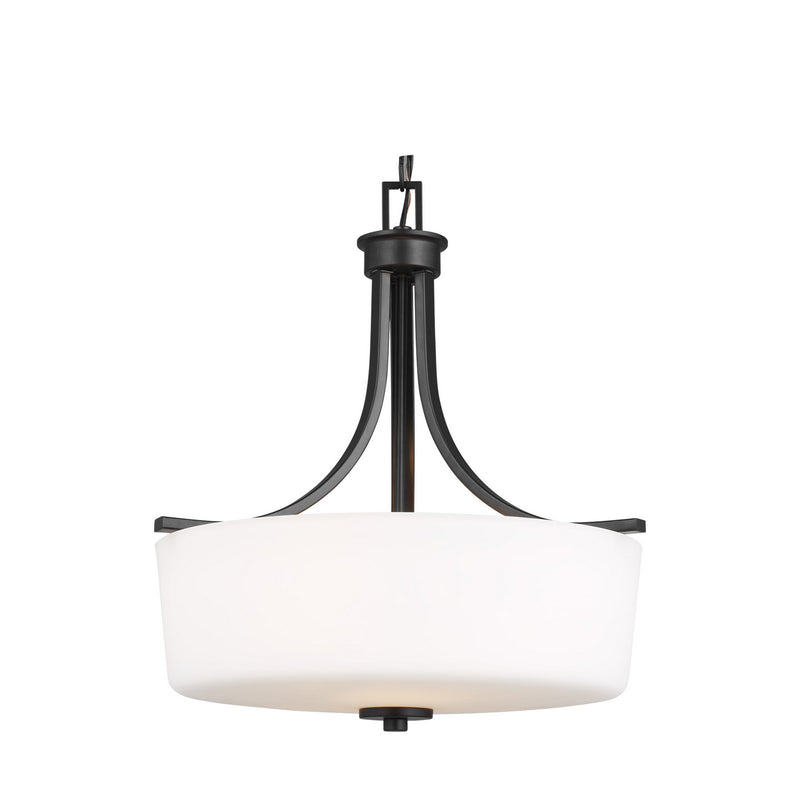 Three Light Pendant<br /><span style="color:#4AB0CE;">Entrega: 4-10 dias en USA</span><br /><span style="color:#4AB0CE;font-size:60%;">PREGUNTE POR ENTREGA EN PANAMA</span><br />Collection: Kemal<br />Finish: Midnight Black