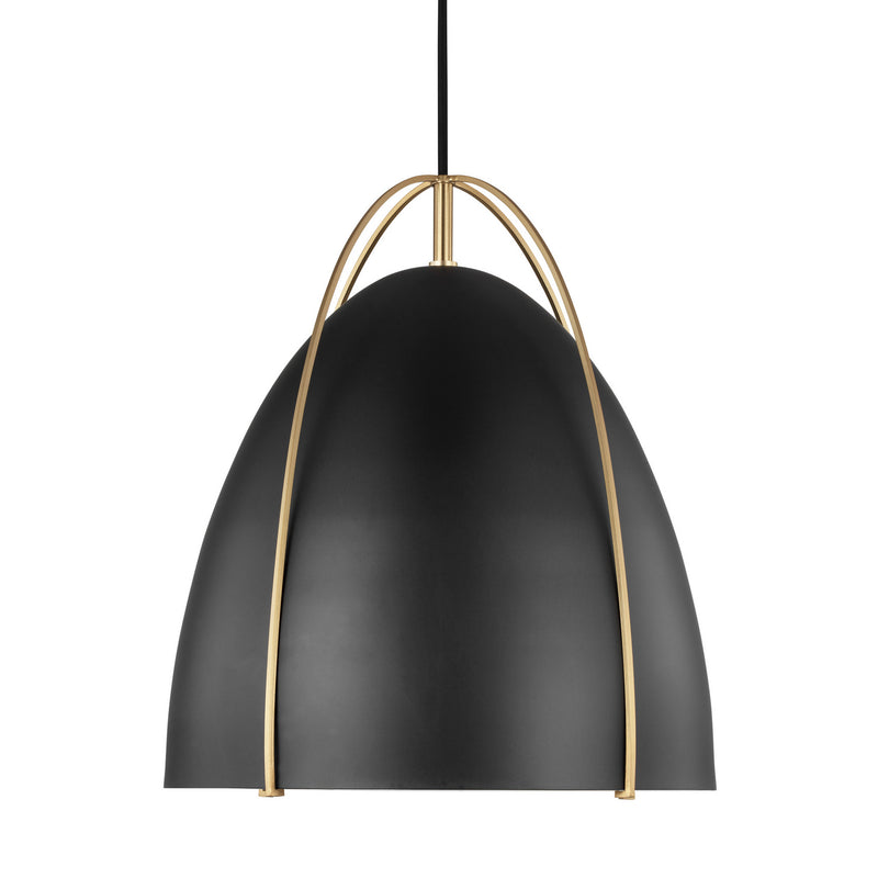 Visual Comfort Studio - 6551701-848 - One Light Pendant - Norman - Satin Brass