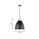 One Light Pendant<br /><span style="color:#4AB0CE;">Entrega: 4-10 dias en USA</span><br /><span style="color:#4AB0CE;font-size:60%;">PREGUNTE POR ENTREGA EN PANAMA</span><br />Collection: Norman<br />Finish: Satin Brass