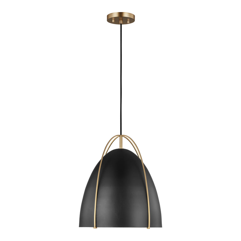 Visual Comfort Studio - 6551701EN3-848 - One Light Pendant - Norman - Satin Brass