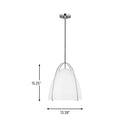 One Light Pendant<br /><span style="color:#4AB0CE;">Entrega: 4-10 dias en USA</span><br /><span style="color:#4AB0CE;font-size:60%;">PREGUNTE POR ENTREGA EN PANAMA</span><br />Collection: Norman<br />Finish: Chrome