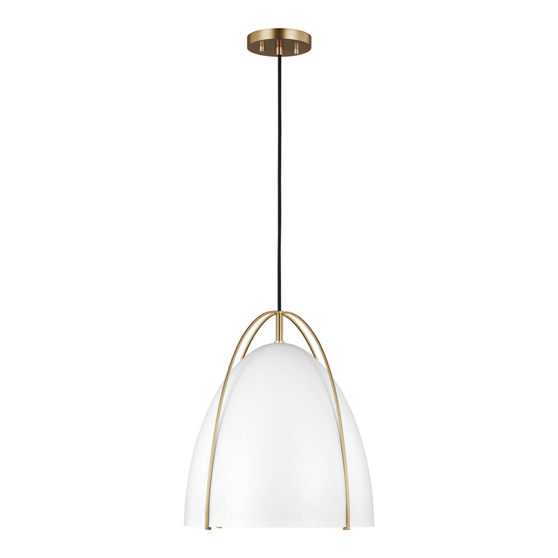 Visual Comfort Studio - 6551801EN3-848 - One Light Pendant - Norman - Satin Brass