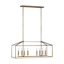 Generation Lighting - 6615008EN-848 - Eight Light Island Pendant - Perryton - Satin Brass
