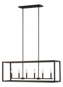 Generation Lighting - 6634506EN-710 - Six Light Island Pendant - Moffet Street - Bronze